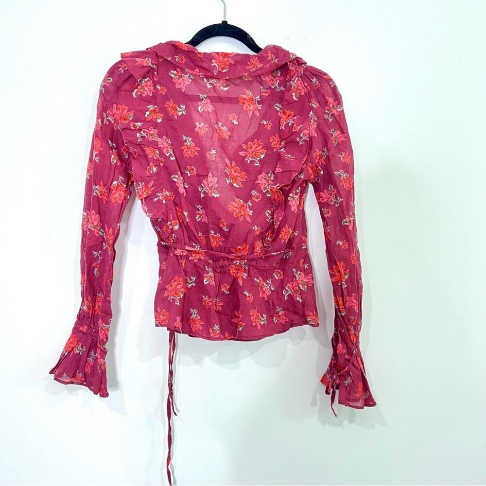 Free People Amanda Ruffle Warp Top - NWT - Picture 6 of 13